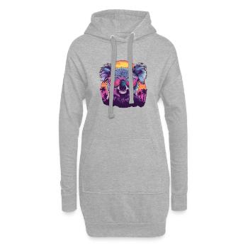 Koala Sonnenbrille Plamen Sommer Urlaub Tropsich - Hoodie-Kleid - Grau meliert - Vorne