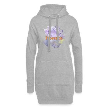 Lavendel Provence Illustration Aquarell mit Charme - Hoodie-Kleid - Grau meliert - Vorne