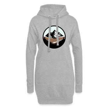 La montagne vous appelle - Sweat-shirt à capuche long Femme - gris chiné - Devant