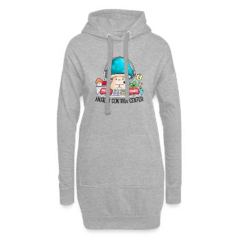 Angst Kontrollzentrum Lustig Angst Ehrfurcht - Hoodie-Kleid - Grau meliert - Vorne