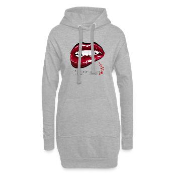 Glamour - Sweat-shirt à capuche long Femme - gris chiné - Devant