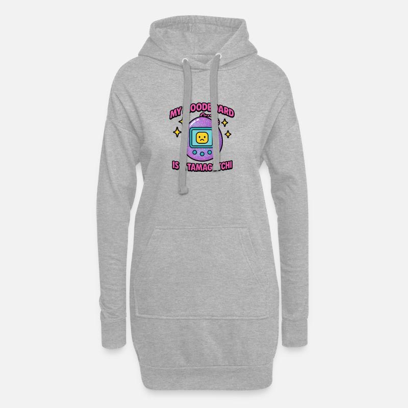 Moodgotschi - Hoodie-Kleid - Grau meliert