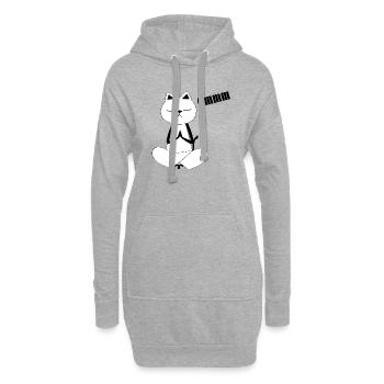Nekochan Antonio Yoga - Sweat-shirt à capuche long Femme - gris chiné - Devant
