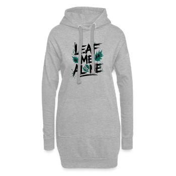 Feuille-moi seul - Sweat-shirt à capuche long Femme - gris chiné - Devant