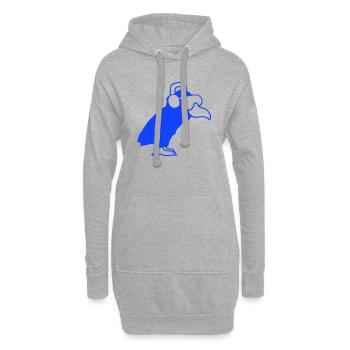 Raven DJ Club Musique Écoute Lunettes de soleil Casque - Sweat-shirt à capuche long Femme - gris chiné - Devant