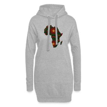 Afrika - Hoodie-Kleid - Grau meliert - Vorne