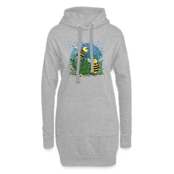 Insekten - Hoodie-Kleid - Grau meliert - Vorne