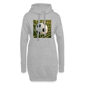 Football - Ballon dans les buts - Sweat-shirt à capuche long Femme - gris chiné - Devant