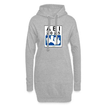 Bier Liga Logo ABI 2025 Blau - Hoodie-Kleid - Grau meliert - Vorne