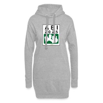 Bier Liga Logo ABI 2025 Grün - Hoodie-Kleid - Grau meliert - Vorne