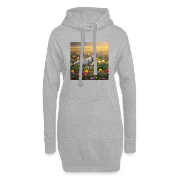 Renard polaire - Sweat-shirt à capuche long Femme - gris chiné - Devant