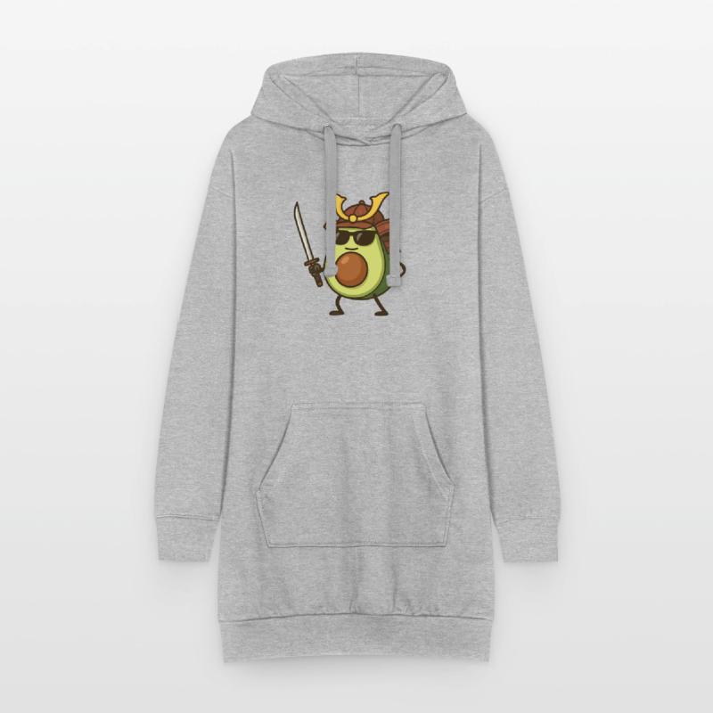 avocado samurai Hoodie-Kleid