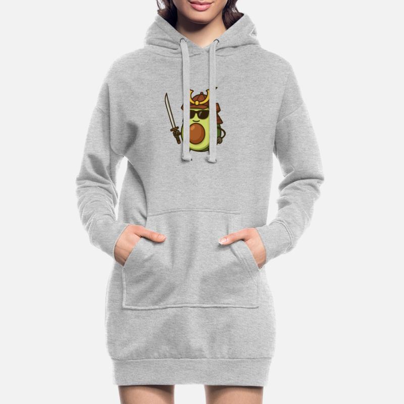 avocado samurai Hoodie-Kleid