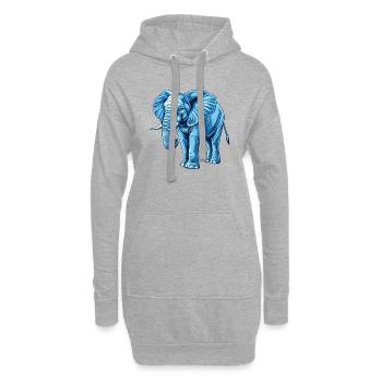 blauer Elefant - Hoodie-Kleid - Grau meliert - Vorne
