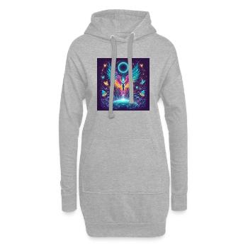 Fantasy Phoenix Dreamkeeper Ästhetische Produkte - Hoodie-Kleid - Grau meliert - Vorne