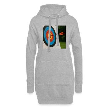Sport - Bogenschießen - Hoodie-Kleid - Grau meliert - Vorne