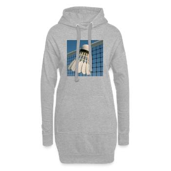 Sport - Badminton - Sweat-shirt à capuche long Femme - gris chiné - Devant