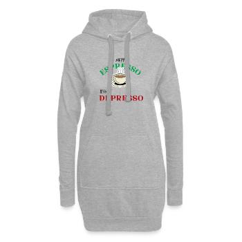 Plus express - Sweat-shirt à capuche long Femme - gris chiné - Devant