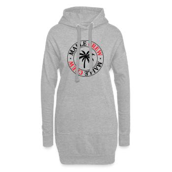 Malle Crew Palm - Sweat-shirt à capuche long Femme - gris chiné - Devant