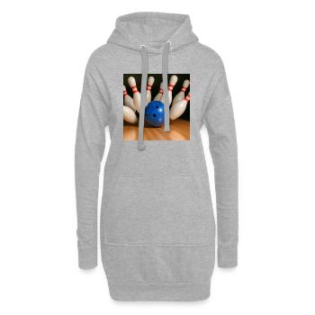 Sports - Bowling - Sweat-shirt à capuche long Femme - gris chiné - Devant
