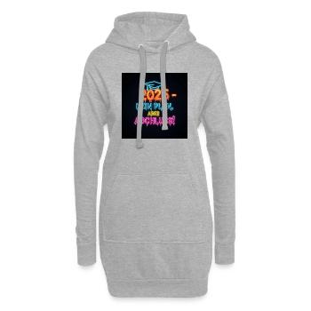 Design élégant de la remise des diplômes 2025 - Parfait - Sweat-shirt à capuche long Femme - gris chiné - Devant