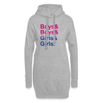 Jungen & Mädchen: Bisexuelle Swiftie Pride - Hoodie-Kleid - Grau meliert - Vorne