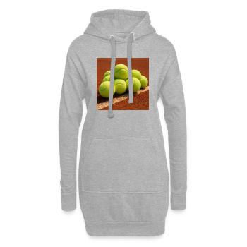 Sports - Tennis - Sweat-shirt à capuche long Femme - gris chiné - Devant