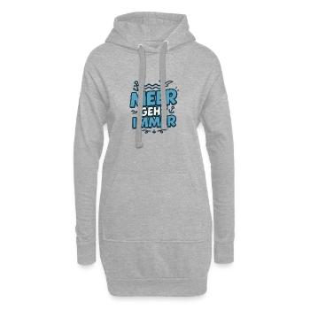 Meer geht immer - Hoodie-Kleid - Grau meliert - Vorne