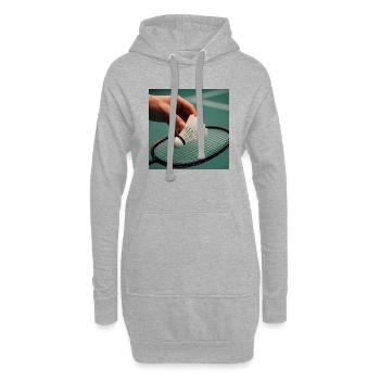 Sport - Badminton - Sweat-shirt à capuche long Femme - gris chiné - Devant