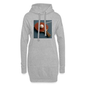 Sport - Tennis de table - Sweat-shirt à capuche long Femme - gris chiné - Devant