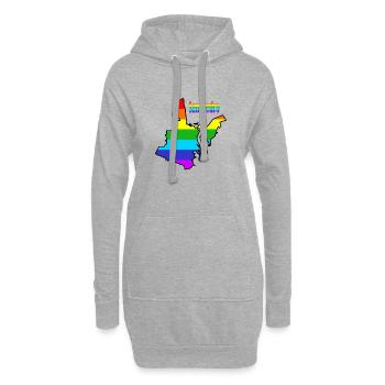 San Pedro, Regenbogen - Hoodie-Kleid - Grau meliert - Vorne