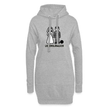 À jamais lié par des liens d’amour ; à vie - Sweat-shirt à capuche long Femme - gris chiné - Devant