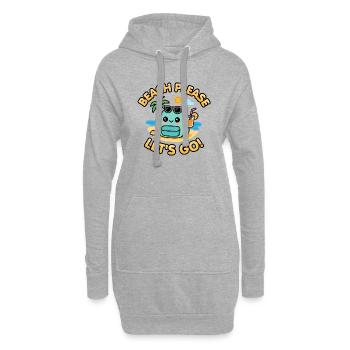 Plage s’il vous plaît, allons-y ! Sac à dos d’été Kawaii - Sweat-shirt à capuche long Femme - gris chiné - Devant