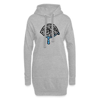 Labyrinthe des larmes - Sweat-shirt à capuche long Femme - gris chiné - Devant