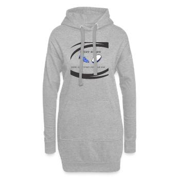 Sport Rugby avec moi pour la vie - Sweat-shirt à capuche long Femme - gris chiné - Devant