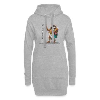 Divinité nordique de l’oubli - Sweat-shirt à capuche long Femme - gris chiné - Devant