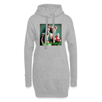 Happy Birthday Clowns Paar gratuliert Blumen - Hoodie-Kleid - Grau meliert - Vorne