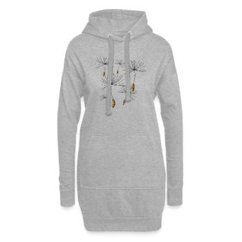 Löwenzahn - Hoodie-Kleid - Grau meliert - Vorne