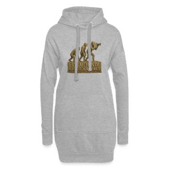 Evolution of a Photographer - Hoodie-Kleid - Grau meliert - Vorne