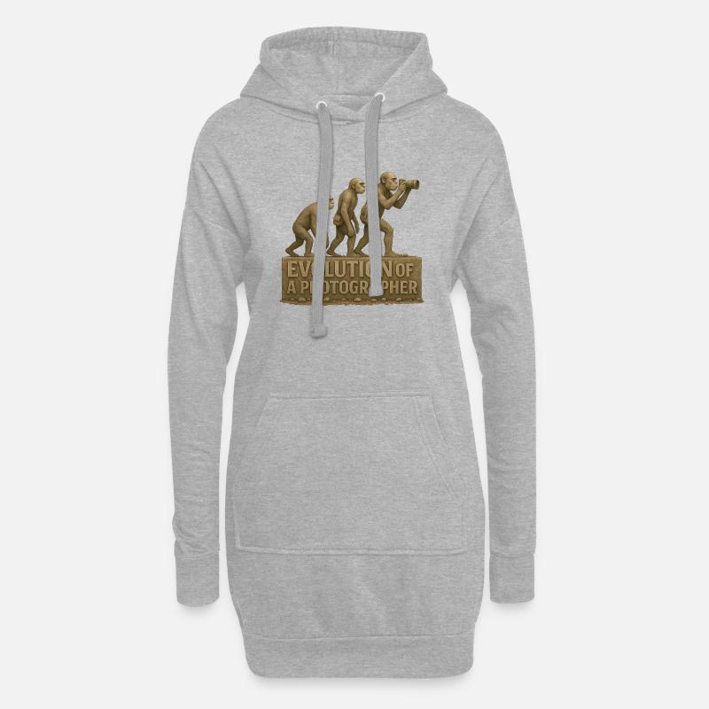 Evolution of a Photographer - Hoodie-Kleid - Grau meliert