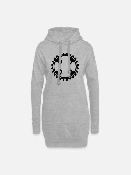 MTB Gear – Bike Passion – MTB Loyality - Hoodie-Kleid - Grau meliert