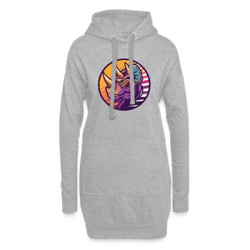 Dinosaurier triceratops Comic - Hoodie-Kleid - Grau meliert - Vorne