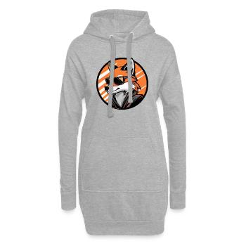 Fuchs Comic Cool - Hoodie-Kleid - Grau meliert - Vorne
