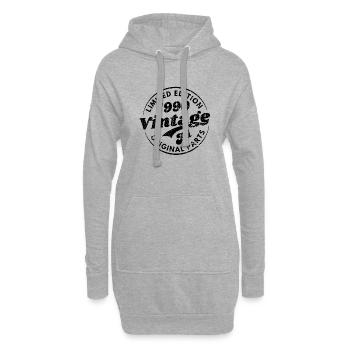 Limitierte Auflage 1990 Jahrgang alle Originalteile - Hoodie-Kleid - Grau meliert - Vorne