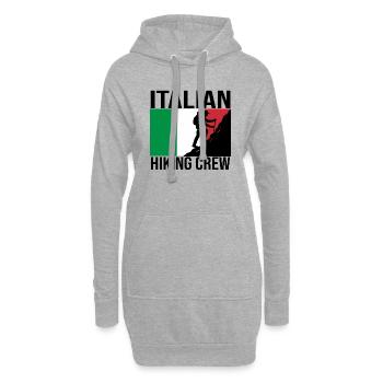 Italian Hiking Crew T-shirt de randonnée - Sweat-shirt à capuche long Femme - gris chiné - Devant