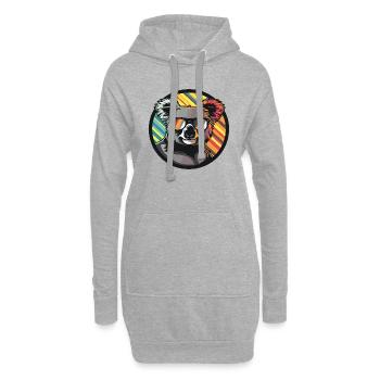 Koala Comic Cool - Hoodie-Kleid - Grau meliert - Vorne
