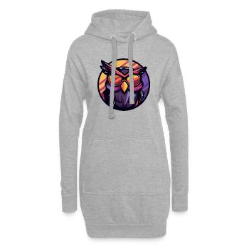 Eule Cool - Hoodie-Kleid - Grau meliert - Vorne
