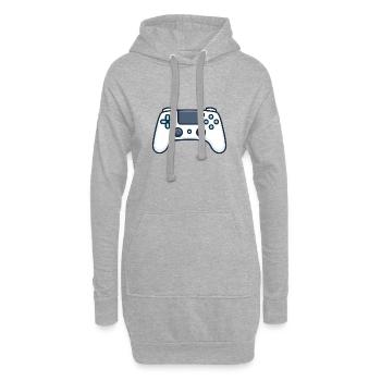 manette de jeu pour joueur sur console - Sweat-shirt à capuche long Femme - gris chiné - Devant
