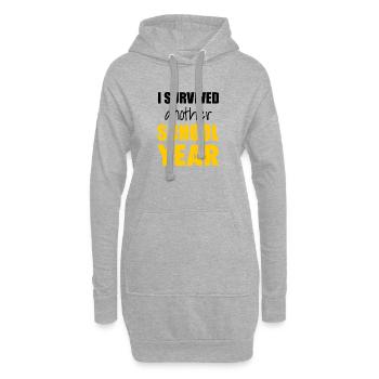 J’ai survécu à une autre année scolaire – Citation amusante K - Sweat-shirt à capuche long Femme - gris chiné - Devant