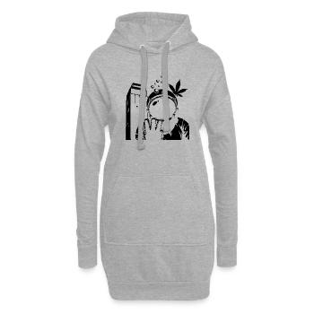 Astronaut Wasserturm Delmenhorst Transparent - Hoodie-Kleid - Grau meliert - Vorne